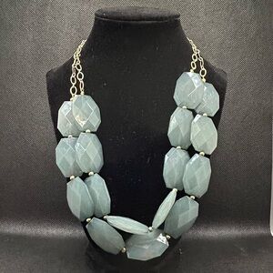 Custom green-gray-teal necklace